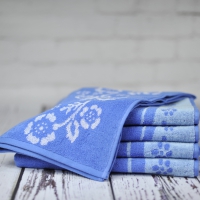 Ręcznik Piwonia niebieski